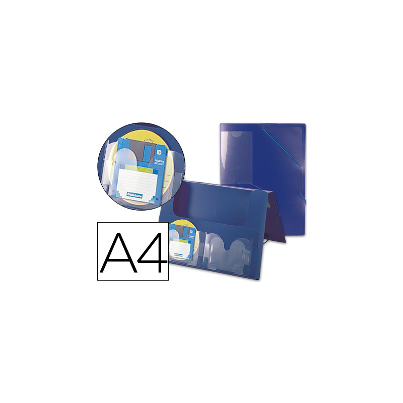 Carpeta liderpapel portadocumentos 36902 polipropileno din a4 azul lomo 50 mm