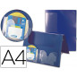 Carpeta liderpapel portadocumentos 36902 polipropileno din a4 azul lomo 50 mm