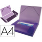 Carpeta liderpapel portadocumentos 36856 polipropileno din a4 violeta serie frosty lomo 25 mm