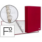 Carpeta de 4 anillas 40mm mixtas liderpapel folio carton forrado paper coat color rojo