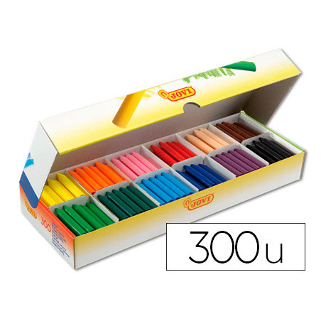 Lapices cera jovicolor caja con 300 unidades colores surtidos