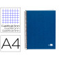Cuaderno espiral liderpapel a4 micro papercoat tapa forrada 140h 75 gr cuadro5mm 5 bandas 4 taladros azul