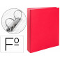 Carpeta de 2 anillas 40mm mixtas liderpapel folio carton forrado paper coat plastico color rojo