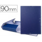 Carpeta proyectos liderpapel folio lomo 90mm carton forrado azul