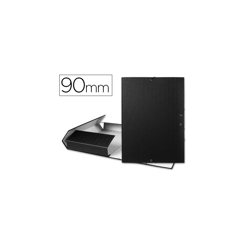 Carpeta proyectos liderpapel folio lomo 90mm carton forradonegra