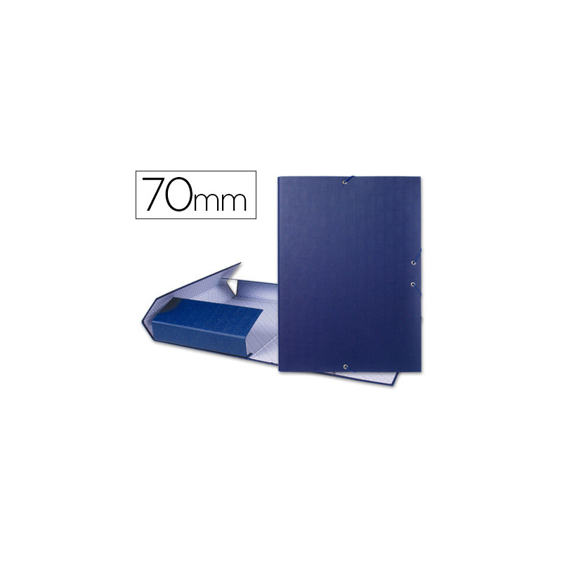 Carpeta proyectos liderpapel folio lomo 70mm carton forrado azul