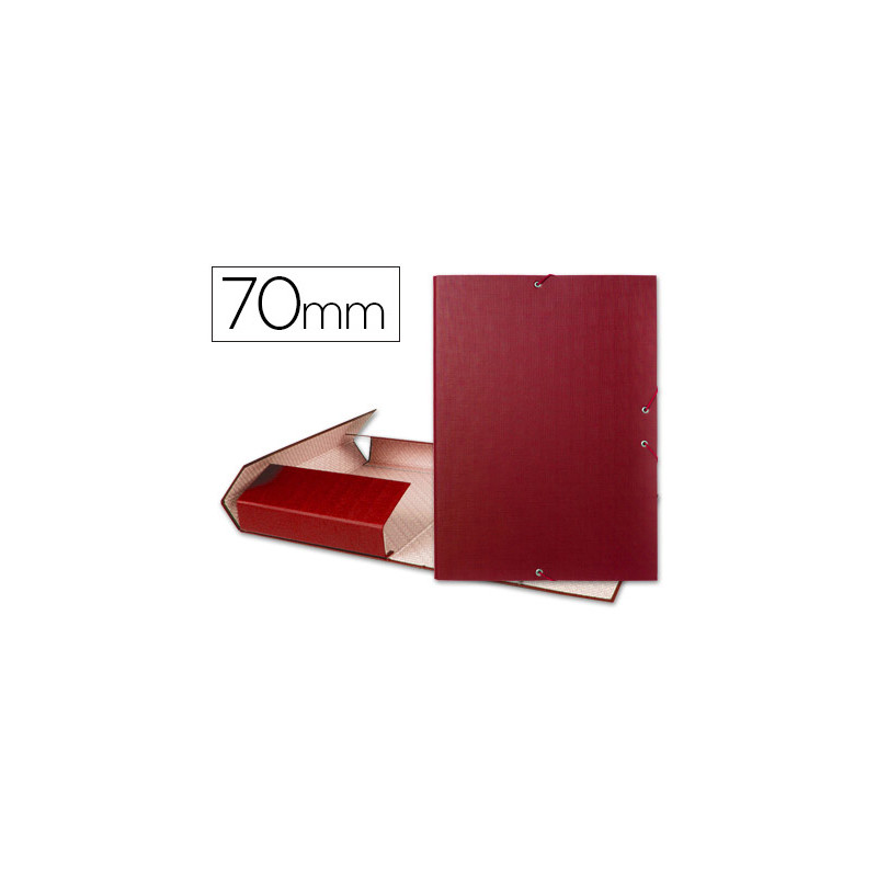 Carpeta proyectos liderpapel folio lomo 70mm carton forrado roja