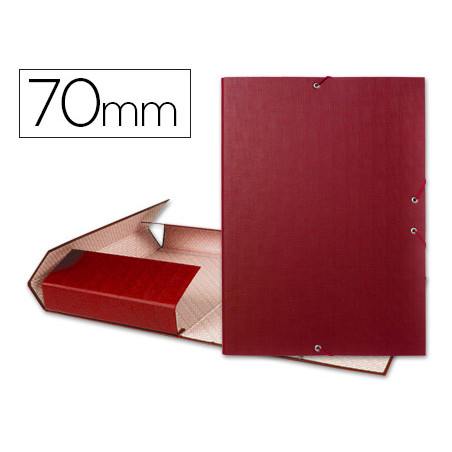 Carpeta proyectos liderpapel folio lomo 70mm carton forradoroja