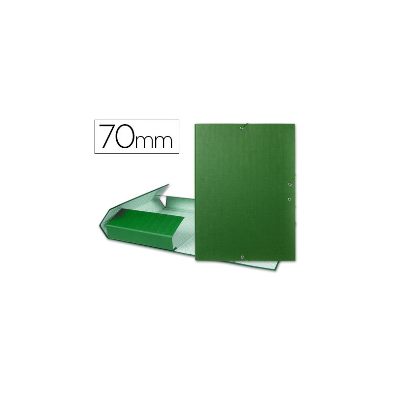 Carpeta proyectos liderpapel folio lomo 70mm carton forrado verde