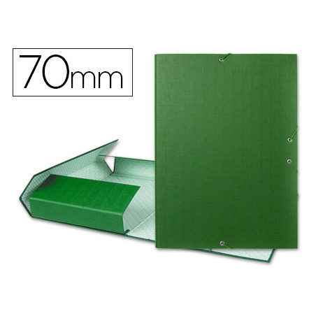 Carpeta proyectos liderpapel folio lomo 70mm carton forradoverde