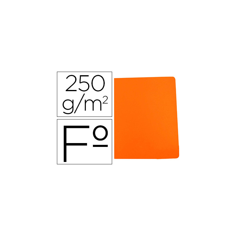 Subcarpeta cartulina gio simple intenso folio naranja 230g/m2