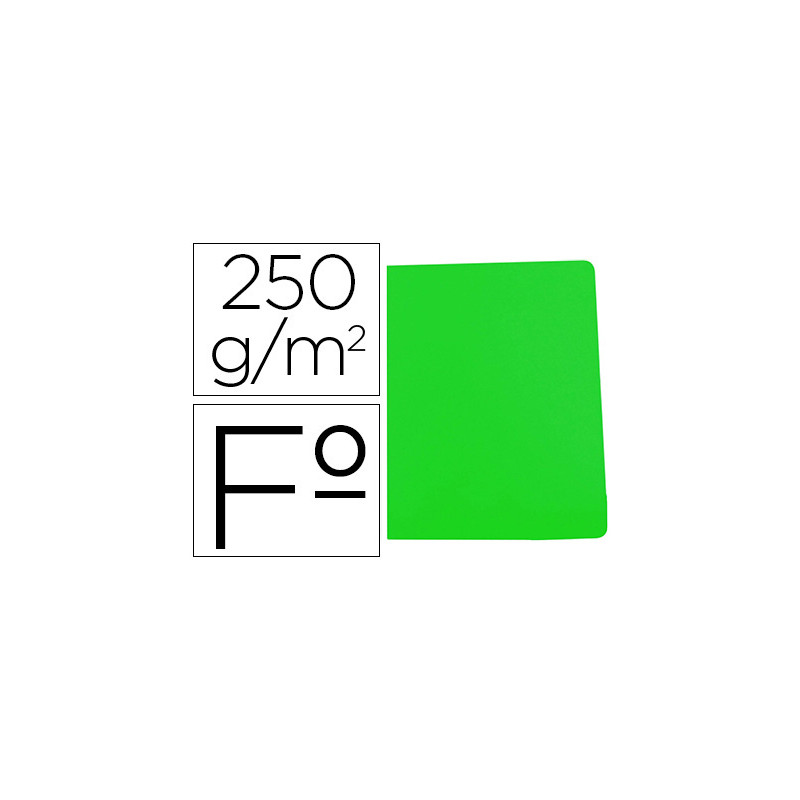 Subcarpeta cartulina gio simple intenso folio verde 230g/m2