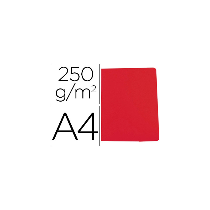 Subcarpeta cartulina gio simple intenso din a4 rojo 230g/m2