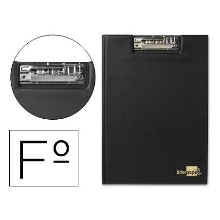 Carpeta liderpapel miniclip superior folio plastico negro