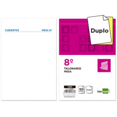 Talonario liderpapel camarero 8º original y copia t231 papel autocopiante