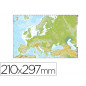 Mapa mudo color din a4 europa fisico