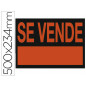Cartel plastico archivo 2000    "se vende   " rojo fluorescente 500x234 mm