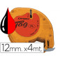 Cinta dymo 12mmx4mt -negro/rojo para maquina letratag