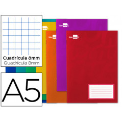 Libreta liderpapel write a5 16 hojas 60g/m2cuadro 8mm con margen