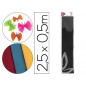 Papel crespon liderpapel 50 cm x 2.5m 34g/m2 negro