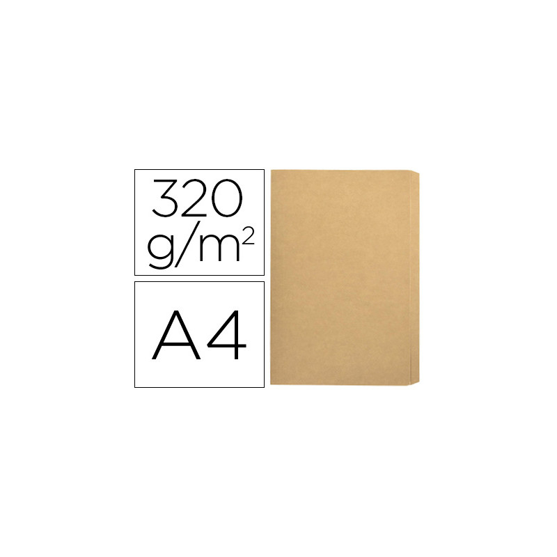 Subcarpeta cartulina gio folio pocket bolsa con solapa intenso kraft bicolor 320g/m2