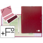 Carpeta clasificadora liderpapel 12 departamentos folio prolongado carton forrado roja