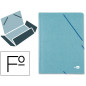 Carpeta liderpapel gomas tres solapas carton prespan folio color verde