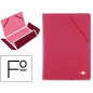 Carpeta liderpapel gomas tres solapas carton prespan folio color rojo