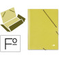 Carpeta liderpapel gomas tres solapas carton simil prespan a3 color amarillo