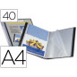 Carpeta liderpapel personaliza 37735 40 fundas canguro polipropileno din a4 negra portada y lomo personalizable