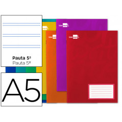 Libreta liderpapel smart a5 32 hojas 60g/m2cuadro pauta 5ª 2.5mm con margen