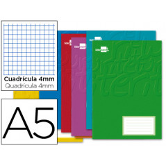 Libreta liderpapel smart a5 32 hojas 60g/m2cuadro 4mm con margen
