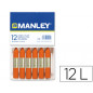 Lapices cera manley unicolor naranja n.6 caja de 12 unidades Lapices cera manley unicolor naranja n.6 caja de 12 unidades