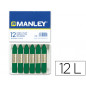 Lapices cera manley unicolor verde esmeralda n.24 caja de 12 unidades Lapices cera manley unicolor verde esmeralda n.24 caja de 12 unidades