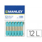 Lapices cera manley unicolor azul turquesa n.16 caja de 12 unidades Lapices cera manley unicolor azul turquesa n.16 caja de 12 unidades