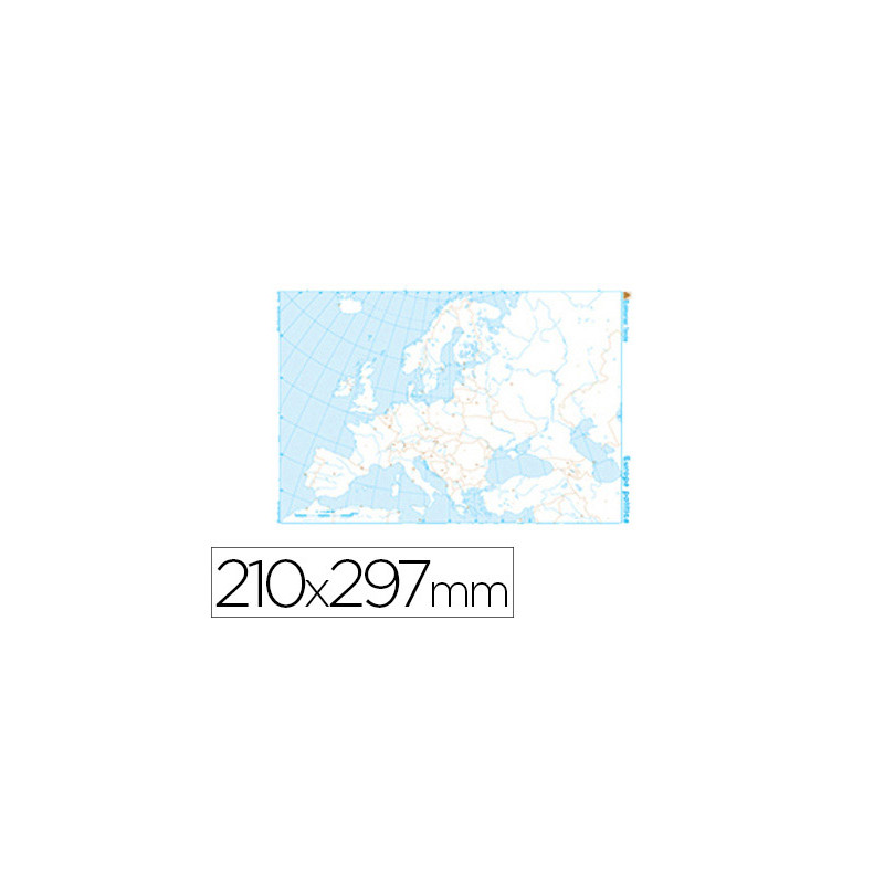 Mapa mudo b/n din a4 europa politico