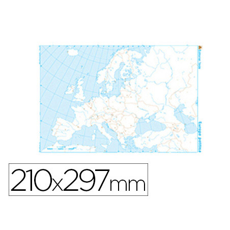 Mapa mudo b/n din a4 europa politico