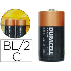 Pila duracell alcalina plus c blister de 2 unidades