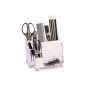 Organizador liderpapel transparente con accesorios