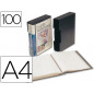 Carpeta liderpapel personaliza 37865 100 fundas polipropilenodin a4 negra con cajetin