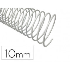 Espiral metalico q-connect blanco 64 5:1 10 mm 1mm caja de 200 unidades