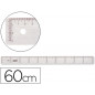 Regla liderpapel plastico cristal 60 cm