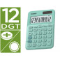 Calculadora casio ms-20uc-gn sobremesa 12 dígitos tax +/- color verde