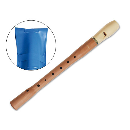 Flauta hohner madera -funda azul