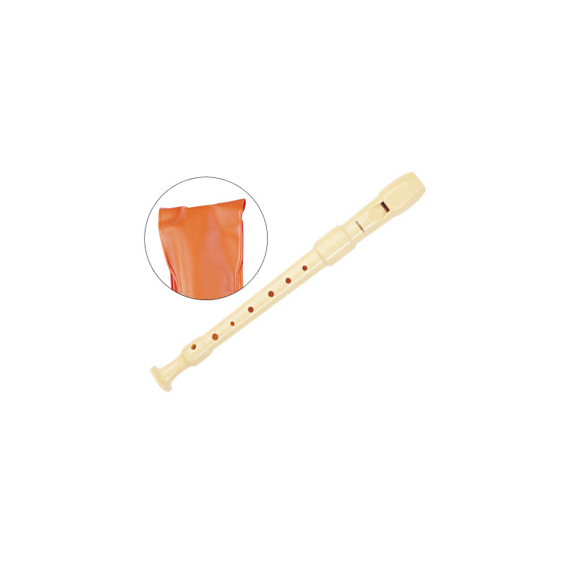 Flauta hohner 9516 dos piezas desmontable color marfil funda naranja