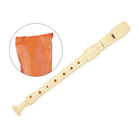 Flauta hohner 9516 color marfil desmontado funda naranja