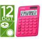 Calculadora casio ms-20uc-rd sobremesa 12 dígitos tax +/- color fucsia