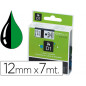 Cinta dymo 1000 negro-verde 12mm x 7mt d1