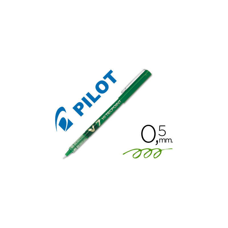 Rotulador pilot punta aguja v-7 verde 0.7 mm