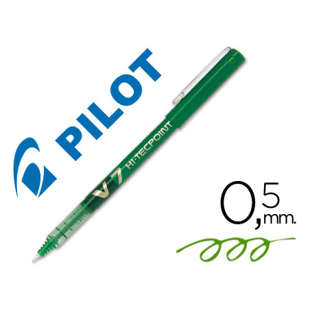 Rotulador pilot punta aguja v-7 verde 0.7 mm